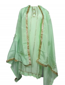 LIGHT GREEN COLOR LADIES SUIT WITH MUKESH WORK