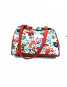 WHITE AND PURPLE SHOULDER HANDBAG