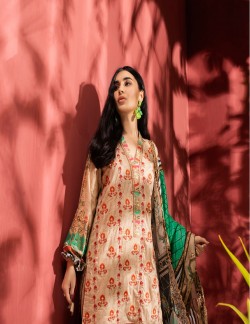 IMAN BROWN EMBROIDERED LAWN