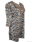 Velvet pheran with tilla, Traditional Kashmiri tilla Embroidered Printed pheran Black