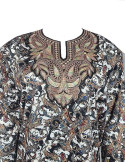 Velvet pheran with tilla, Traditional Kashmiri tilla Embroidered Printed pheran Black