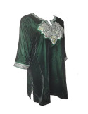 Pheran velvet with kashmiri tilla