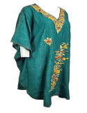 Aari workGreen kaftan for women
