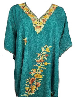 Aari workGreen kaftan for women