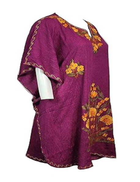 Kaftan Purple aari work for women