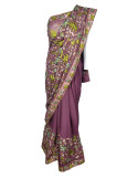 Aari work saree with blouse for women