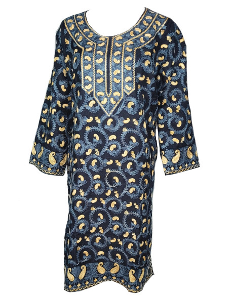 Aari work pheran woollen for women