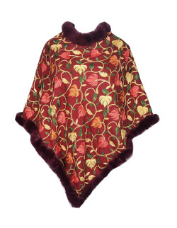 Aari work poncho for women