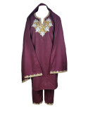 Woolen pheran set with tilla embroidery