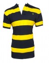 Zock Yelow Black Striped Polo T shirt