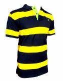 Zock Yelow Black Striped Polo T shirt