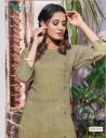 MINT ORANGE YELLOW KURTI