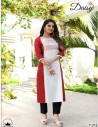 DAISY BROWN RED AND WHITE KURTI