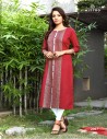 PRIYAL DARK BROWN RED KURTI